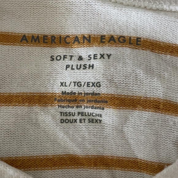 Mustard Yellow and White stripped sweatshirt - Picture 3 of 3